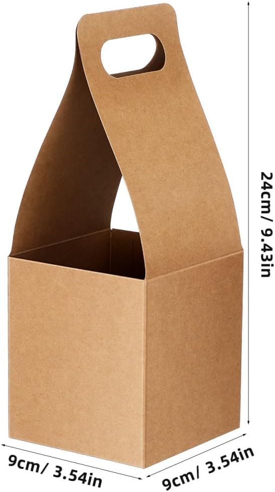 Marchio Bianco Confezione da 10 Portatazza Monouso con Maniglia in Cartone per Tazza Singola Caffè Tè Caldo o Freddo, Portabevande Portatile con Logo Personalizzato per Bouquet Fiori Consegne Cibo dal Produttore