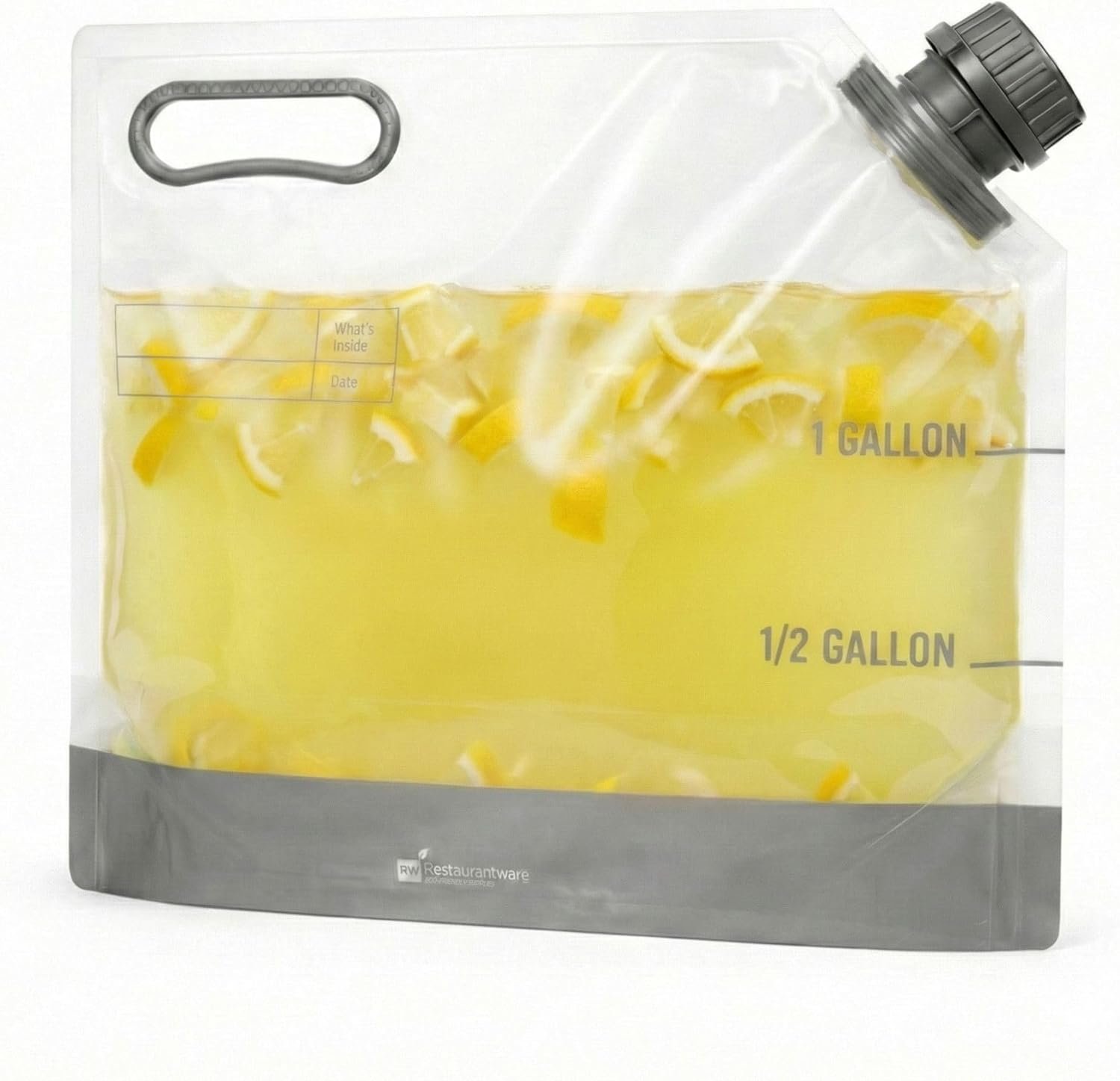 Produttore di Sacchetti per Bevande da 1 Gallone 10 Pezzi Collassabili con Tappi a Prova di Manomissione in Plastica Trasparente con Logo Personalizzato per Catering Campeggio ed Escursioni Manico Resistente Marchio Bianco
