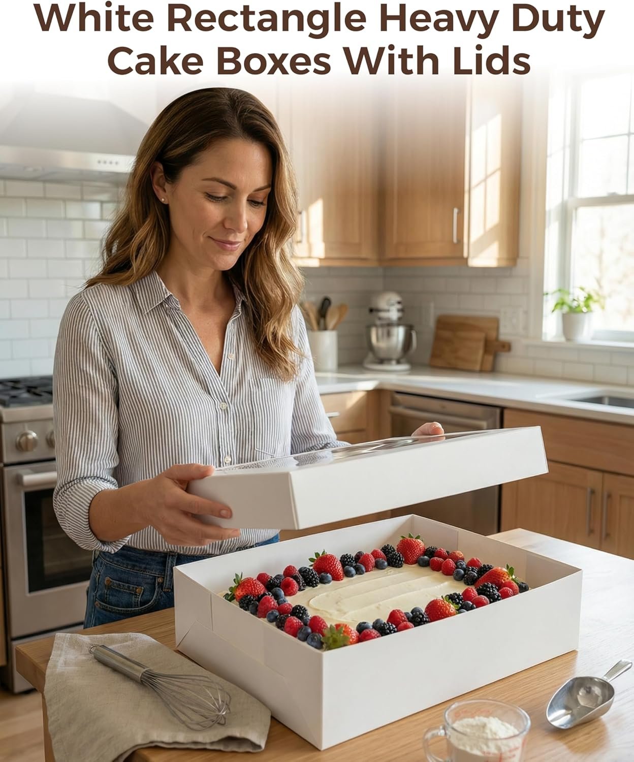 Fornitore 10pz Scatole Torte Quarter Sheet 14x10x4 Pollici Bianche Rettangolari con Finestra Logo Personalizzato per Pasticceria Donuts Cupcakes Biscotti Pie con 80 Adesivi Marchio Bianco Fornitore 10pz Scatole Torte Quarter Sheet 14x10x4 Pollici Bianche Rettangolari con Finestra Logo Personalizzato per Pasticceria Donuts Cupcakes Biscotti Pie con 80 Adesivi Marchio Bianco