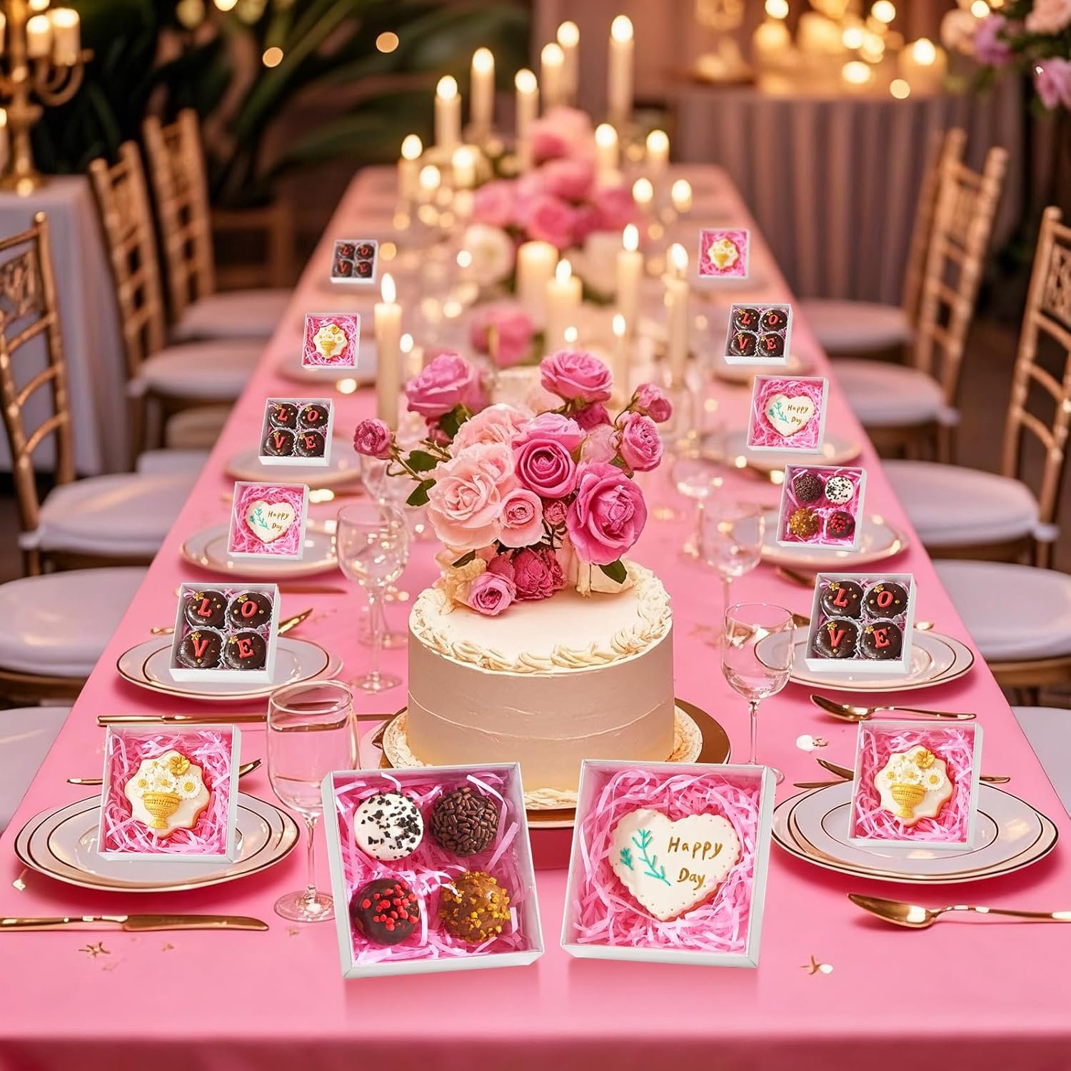 Logo Personalizzato Scatole per Dolcetti 4x4x1.25 Pollici 25 Pezzi con Coperchio Trasparente per Biscotti Macaron Cakesicle Donut Pasticceria Biscotti Ricoperti di Cioccolato Marchio Bianco Produttore