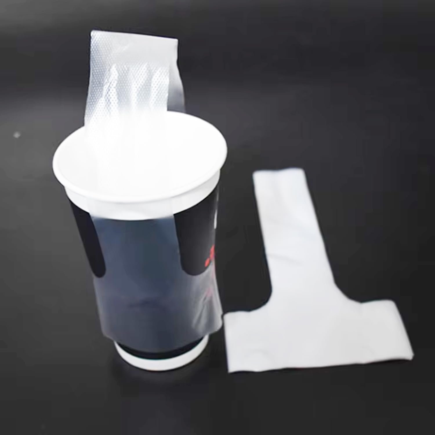 Logo Personalizzato Sacchetti Portabevande Monouso a Forma di T con Maniglia Confezione da 200 Marchio Bianco dal Fornitore per Consegne Bar Caffè Milk Tea Succhi Logo Personalizzato Sacchetti Portabevande Monouso a Forma di T con Maniglia Confezione da 200 Marchio Bianco dal Fornitore per Consegne Bar Caffè Milk Tea Succhi