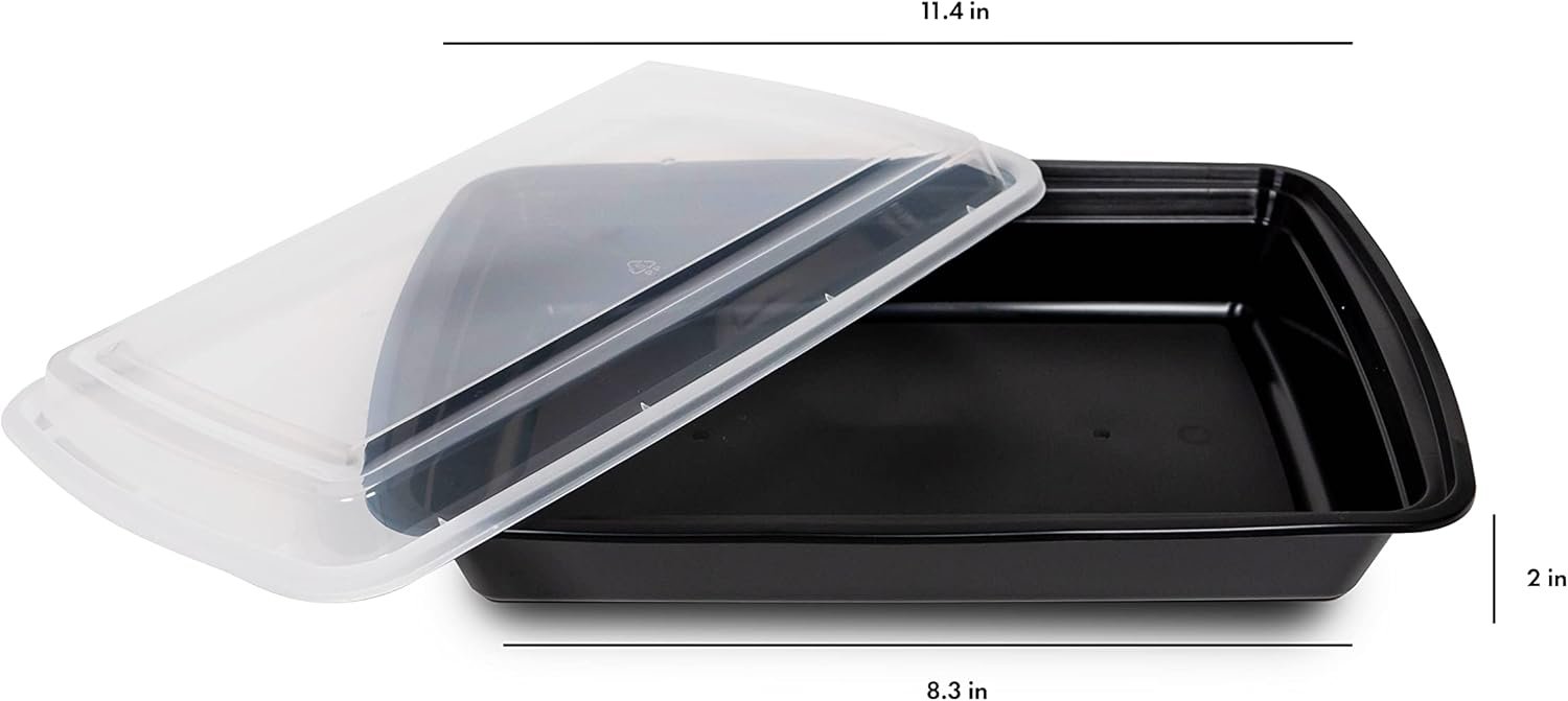 Produttore Contenitori Rettangolari Meal Prep 58oz con Coperchi Microondabili Plastica BPA Free Logo Personalizzato Marchio Bianco 50 Set