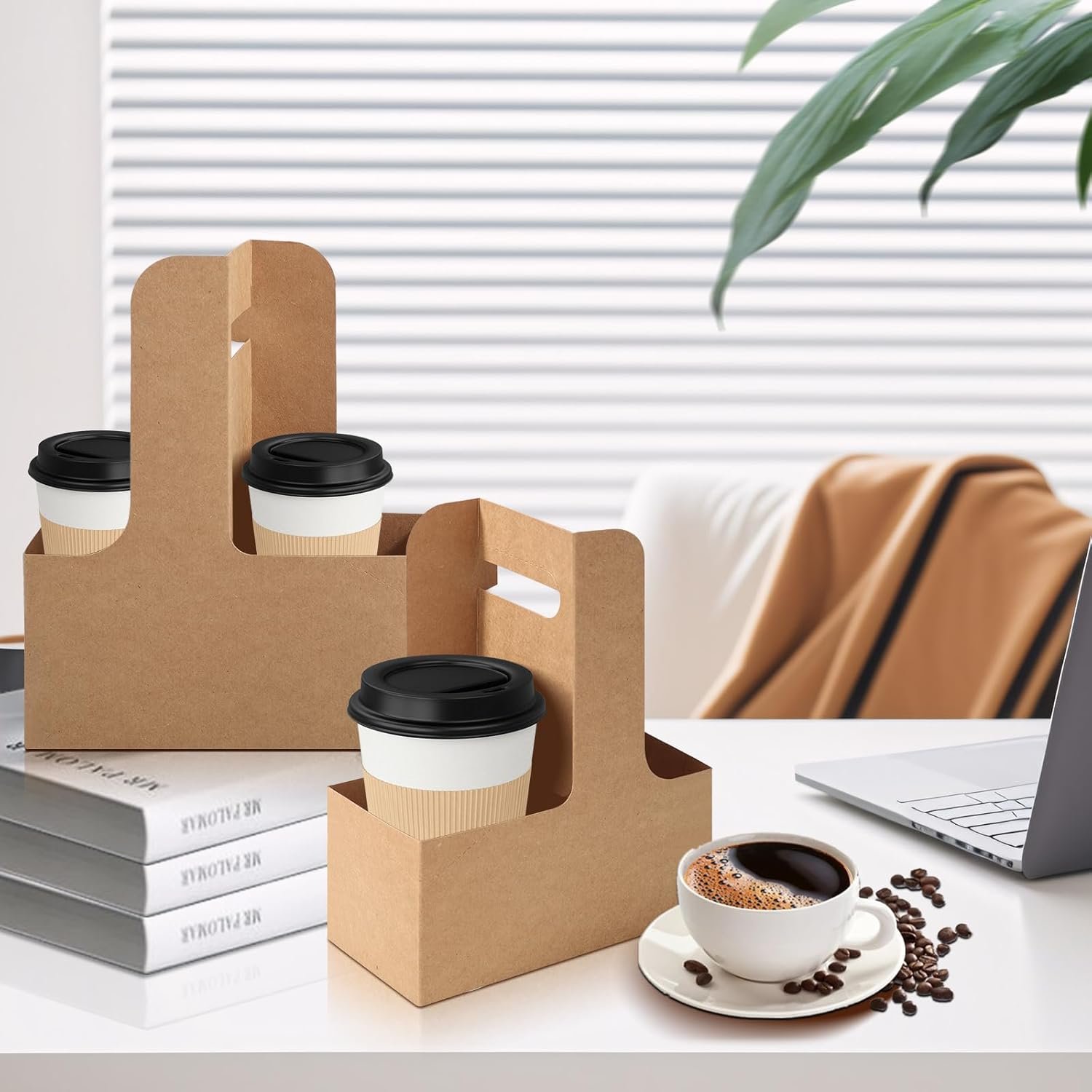 Marchio Bianco 40 Pezzi Portabevande Usa e Getta per 2 Tazze con Manico Buste Regalo Floreali con Logo Personalizzato per Compleanni Matrimoni Feste dal Produttore