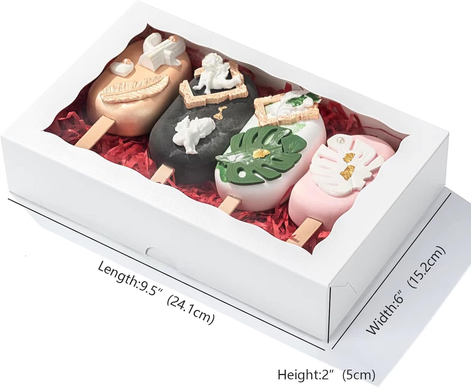 Logo Personalizzato Scatole per Pasticceria con Finestra 24 pz 9.5