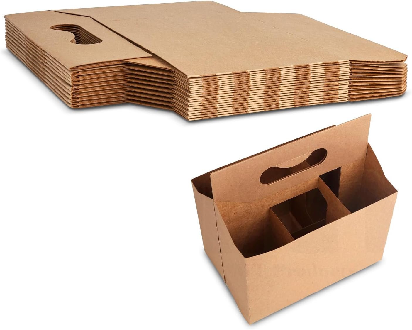 Produttore di Portabottiglie in Cartone Kraft per 6 Bottiglie da 12 oz con Logo Personalizzato - Confezione da 10 per Marchio Bianco