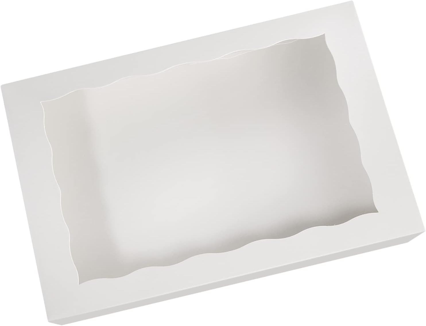 Marchio Bianco Scatole Pasticceria Bianche 12x8x2.5 Pollici Confezione 15 con Finestra per Ciambelle Muffins Donuts - Logo Personalizzato Auto-Pop Up Carta per Cioccolato Fragole Dolcetti dal Fornitore
