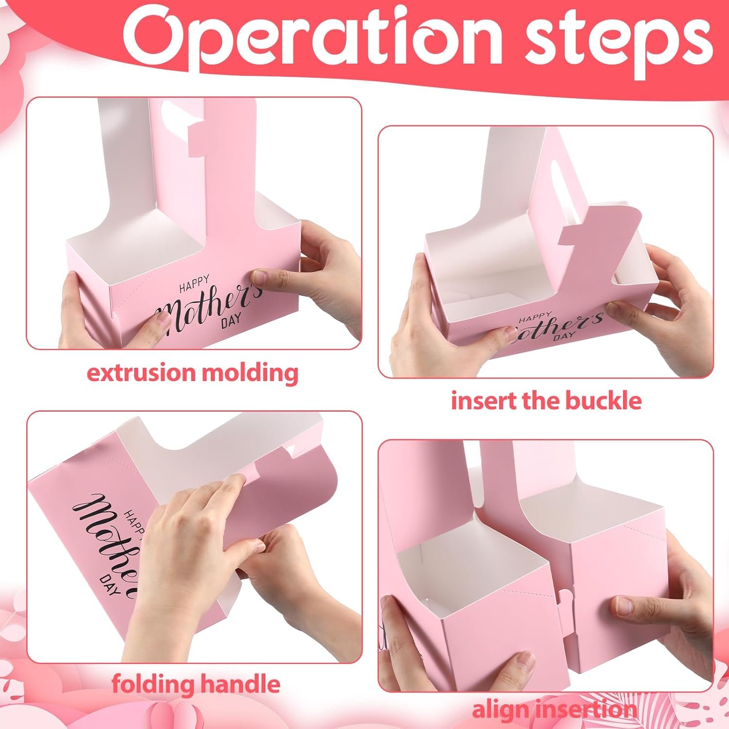 Marchio Bianco Confezione da 24 Portatazza per 2 Bicchieri con Maniglia e Fiocco per Festa della Mamma Cartone Monouso per Bevande Calde Fredde Asporto Caffè Delivery dal Produttore con Logo Personalizzato