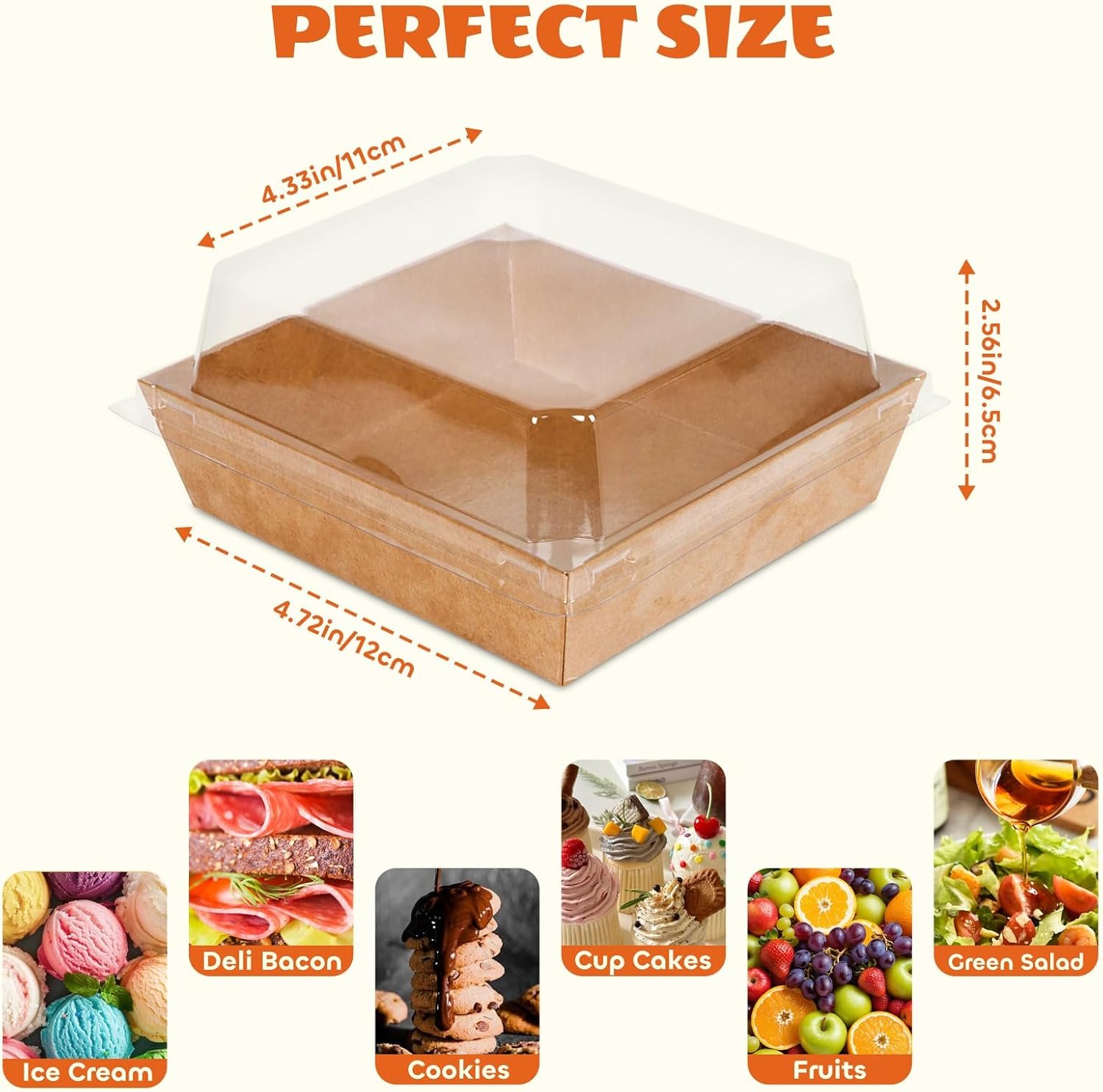 Marchio Bianco 20 Pz Scatole Charcuterie Piccole con Coperchio Trasparente Carta Monouso Da Asporto con Logo Personalizzato per Sandwich Biscotti Sushi Fette Torta Fragole Fornitore