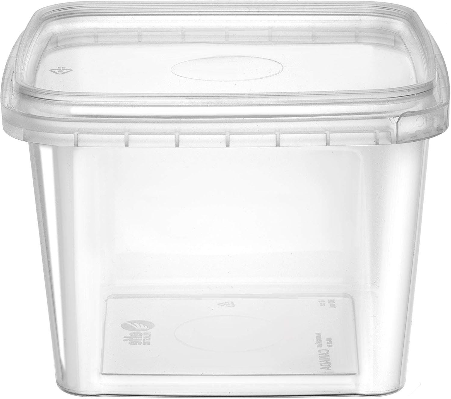 Marchio Bianco Contenitori Deli da 16 oz con Coperchi Confezione da 20 Quadrati Trasparenti Plastica Senza BPA Ermetici per Zuppe Preparazione Pasti Asporto Conservazione con Logo Personalizzato dal Produttore