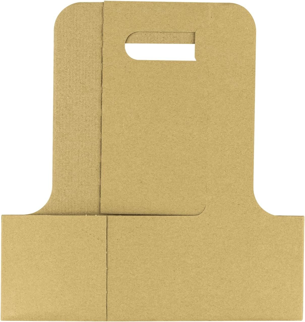 Portabevande in Cartone con Logo Personalizzato e Manico - Portatazza Robusto in Kraft per Tazze 10-32 oz con Marchio Bianco - Ecologico Monouso per Bevande Calde/Fredde da Asporto (2 Tazze) Produttore
