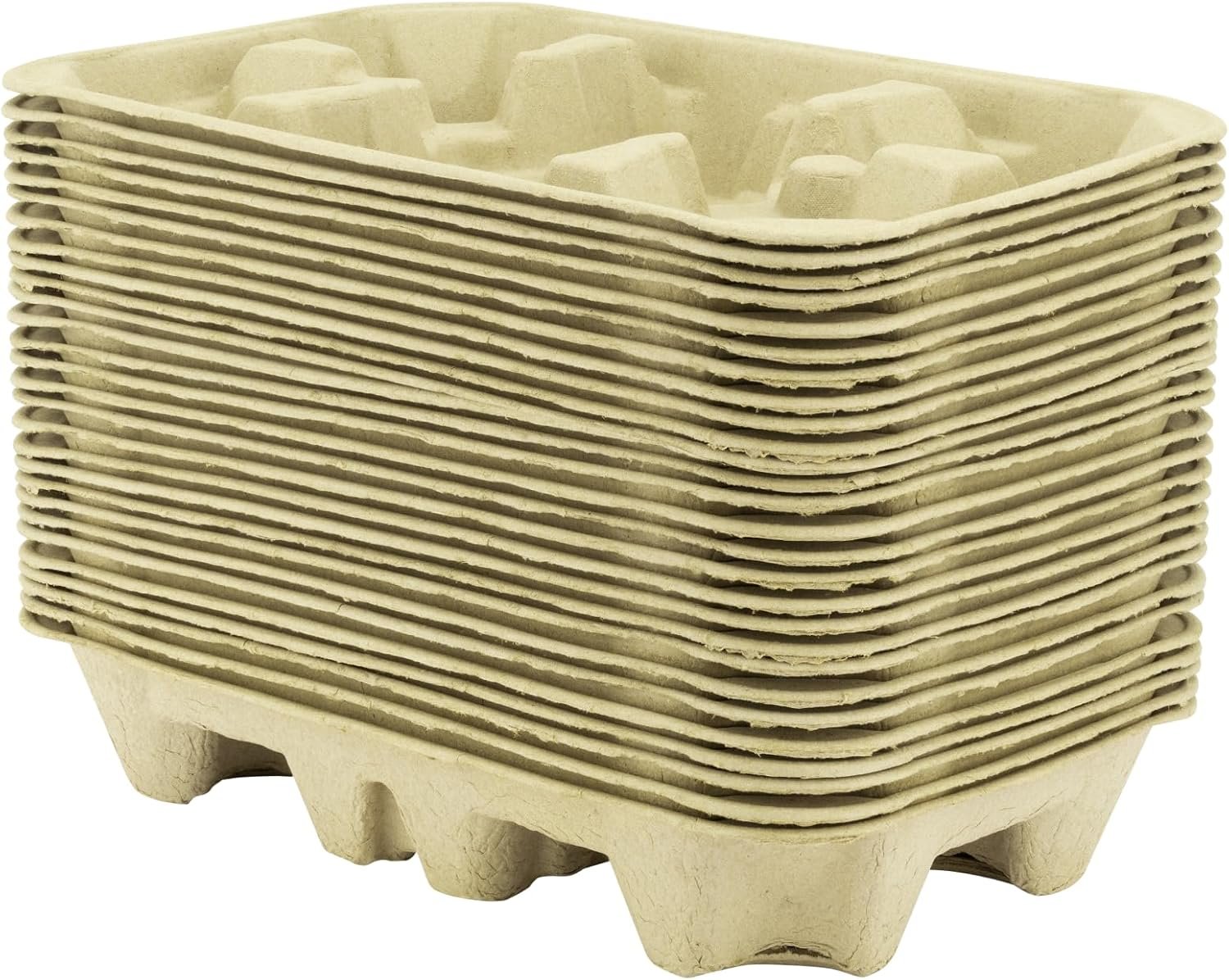 Logo Personalizzato Portabevande con Vassoio per 4 Tazze 8oz-32oz 150 pz Marchio Bianco Porta Tazze Caffè Take Away Resistenti con Sezione per Hamburger Hot Dog Panini del Fornitore C5010