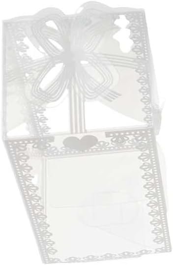 Logo Personalizzato Confezione da 20 Scatoline Trasparenti per Bomboniere con Fiocco 5x5x7cm in PVC Marchio Bianco dal Produttore Logo Personalizzato Confezione da 20 Scatoline Trasparenti per Bomboniere con Fiocco 5x5x7cm in PVC Marchio Bianco dal Produttore