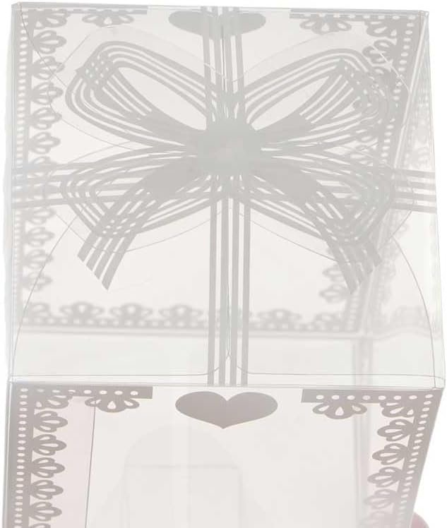 Logo Personalizzato Confezione da 20 Scatoline Trasparenti per Bomboniere con Fiocco 5x5x7cm in PVC Marchio Bianco dal Produttore Logo Personalizzato Confezione da 20 Scatoline Trasparenti per Bomboniere con Fiocco 5x5x7cm in PVC Marchio Bianco dal Produttore
