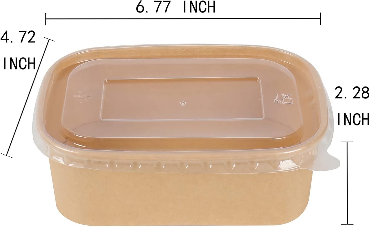 Ciotole con Logo Personalizzato monouso carta kraft 25 oz rettangolari con coperchi per zuppa cibo e feste marchio bianco dal fornitore confezione da 50 Ciotole con Logo Personalizzato monouso carta kraft 25 oz rettangolari con coperchi per zuppa cibo e feste marchio bianco dal fornitore confezione da 50