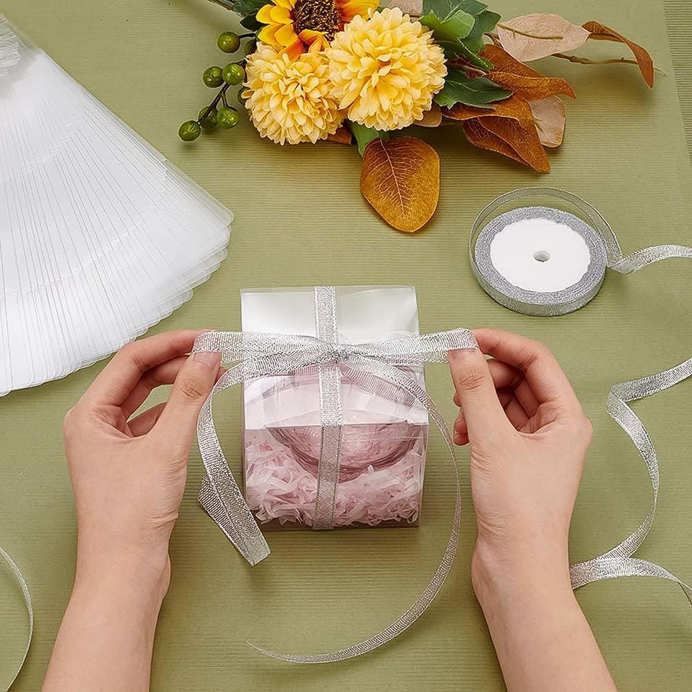 Marchio Bianco Scatole in Plastica Trasparenti per Bomboniere Pasquali Festa 3,5 x 3,5 x 3,5 Pollici Cubo Regalo Imballaggio Compleanno Matrimonio con Logo Personalizzato Fornitore