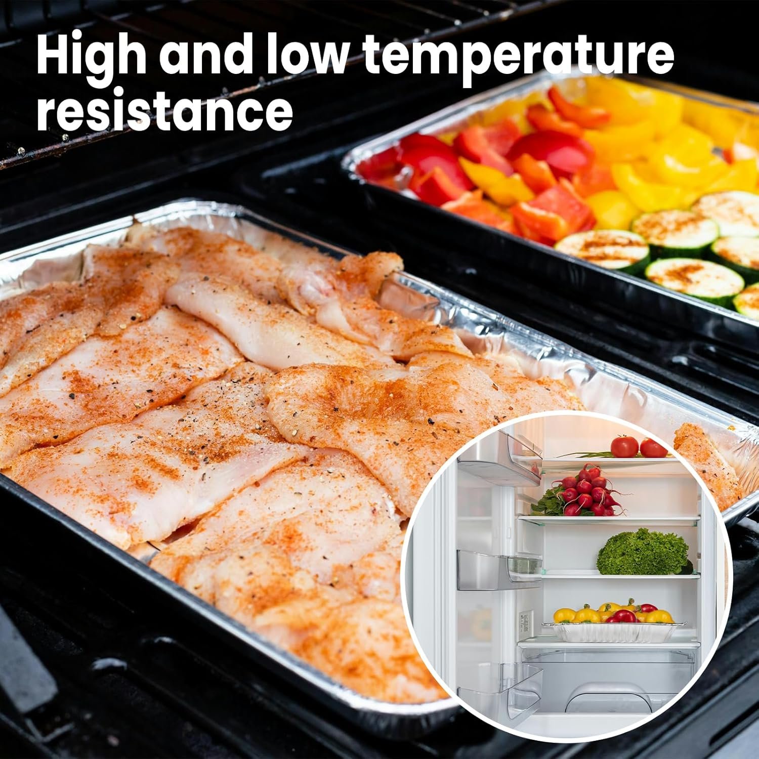 Produttore Teglie Monouso Alluminio 9x13 con Coperchi Trasparenti Confezione da 10 Logo Personalizzato Contenitori Alimenti Resistenti Formato 1/2 Profondo Extra Heavy Duty per Forno Cottura Arrosto Riscaldamento Tavolo Vapore Marchio Bianco