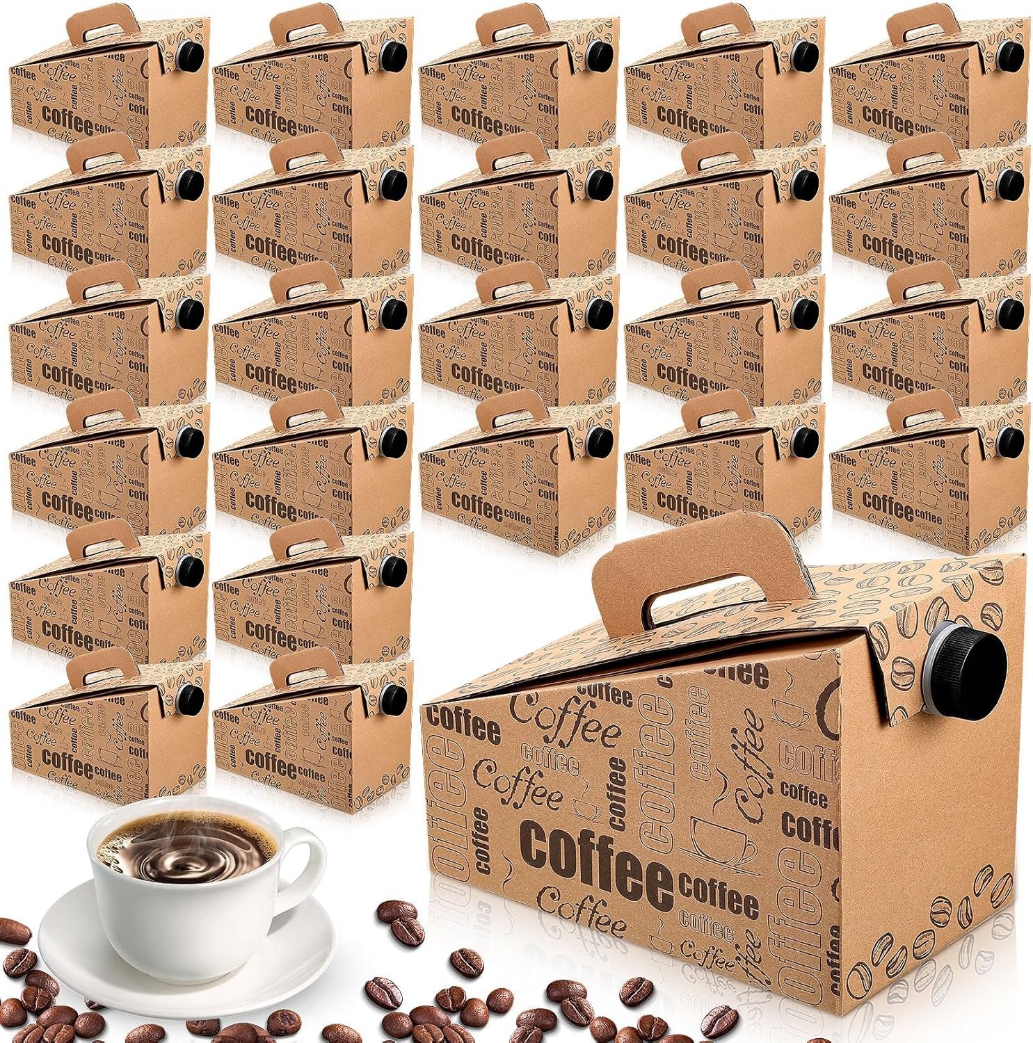 Marchio Bianco Dispenser per Caffè Monouso Confezione da 10 da 96 oz Isolati con Logo Personalizzato Portatili con Maniglia per Feste Catering Fornitore