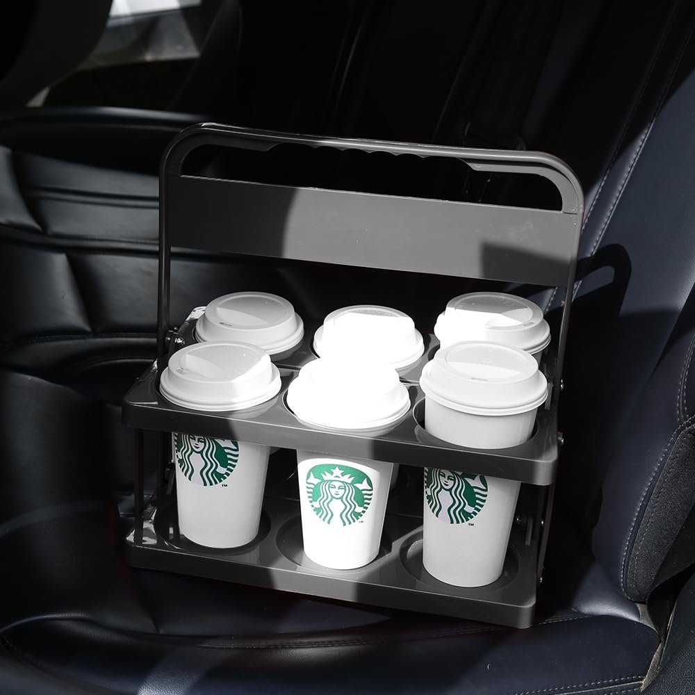 Marchio Bianco Portabicchieri per 6 Tazze con Maniglia in Plastica Pieghevole Riutilizzabile per Consegne Rider e Auto dal Produttore con Logo Personalizzato Marchio Bianco Portabicchieri per 6 Tazze con Maniglia in Plastica Pieghevole Riutilizzabile per Consegne Rider e Auto dal Produttore con Logo Personalizzato