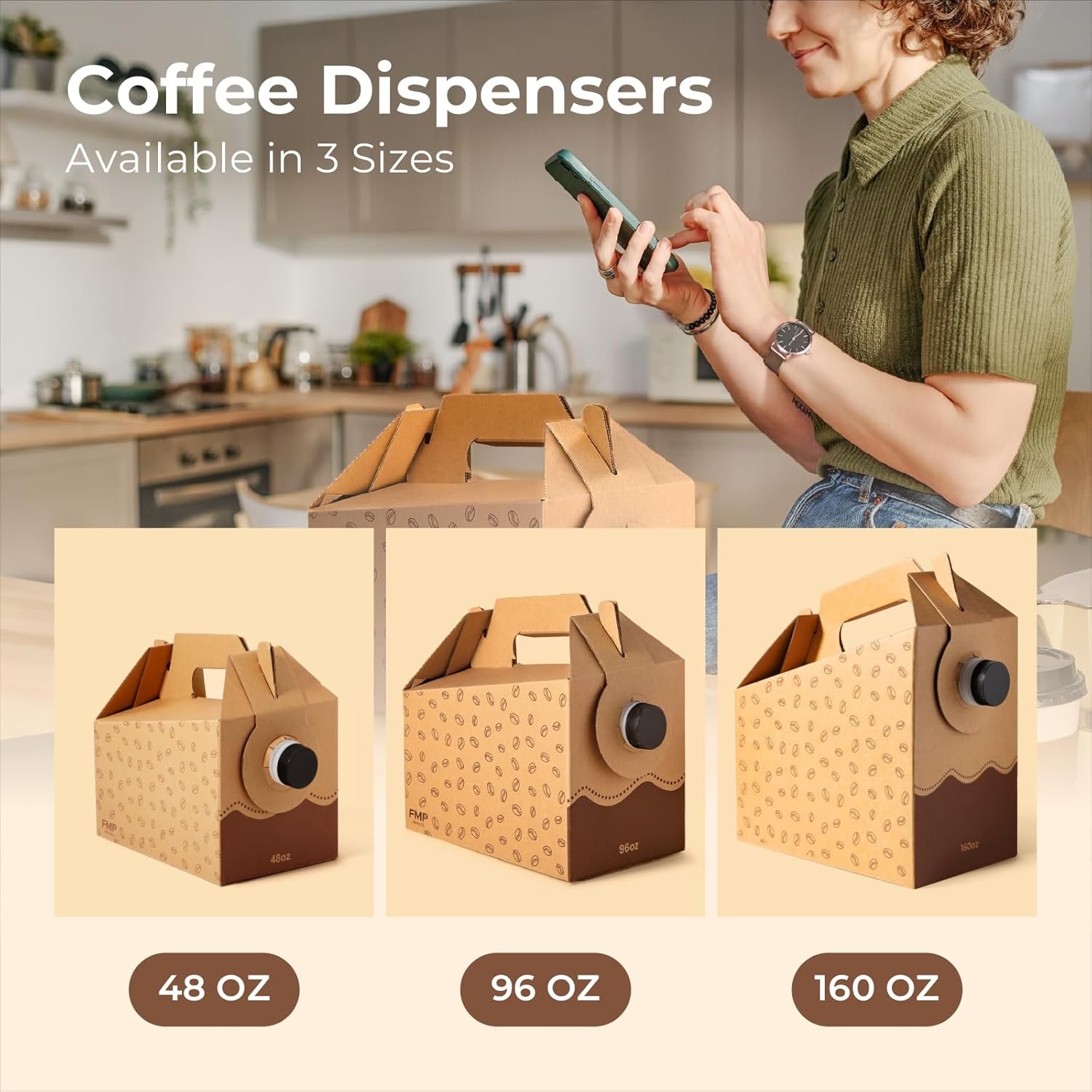 Marchio Bianco Distributori di Caffè Monouso da 96 oz Confezione da 5 con Manico Contenitori Isolati Portatili per Bevande Calde Fredde Ufficio Catering Feste con Logo Personalizzato dal Produttore Marchio Bianco Distributori di Caffè Monouso da 96 oz Confezione da 5 con Manico Contenitori Isolati Portatili per Bevande Calde Fredde Ufficio Catering Feste con Logo Personalizzato dal Produttore