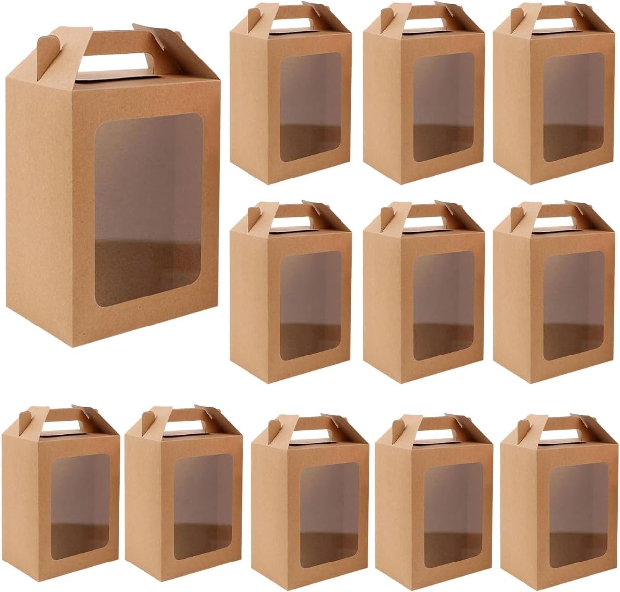 Fornitore 12 Buste Regalo Carta Kraft con Finestra Trasparente Logo Personalizzato per Addio al Nubilato Feste Festival Marchio Bianco
