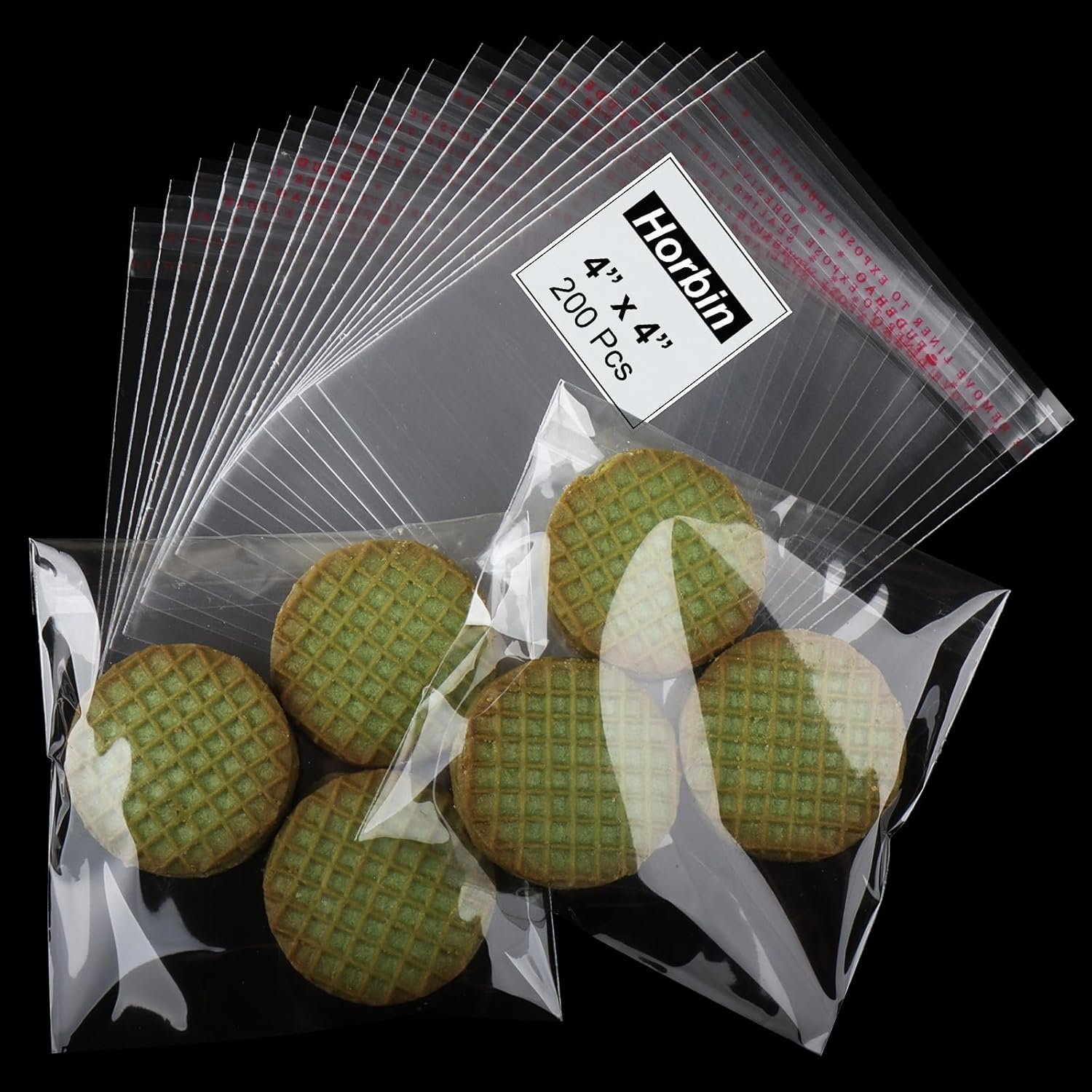 Logo Personalizzato 200 Sacchetti Cellophane 4x4 Pollici Auto Sigillanti Ri-Chiudibili per Biscotti Caramelle Regali Favori Festa Marchio Bianco dal Fornitore