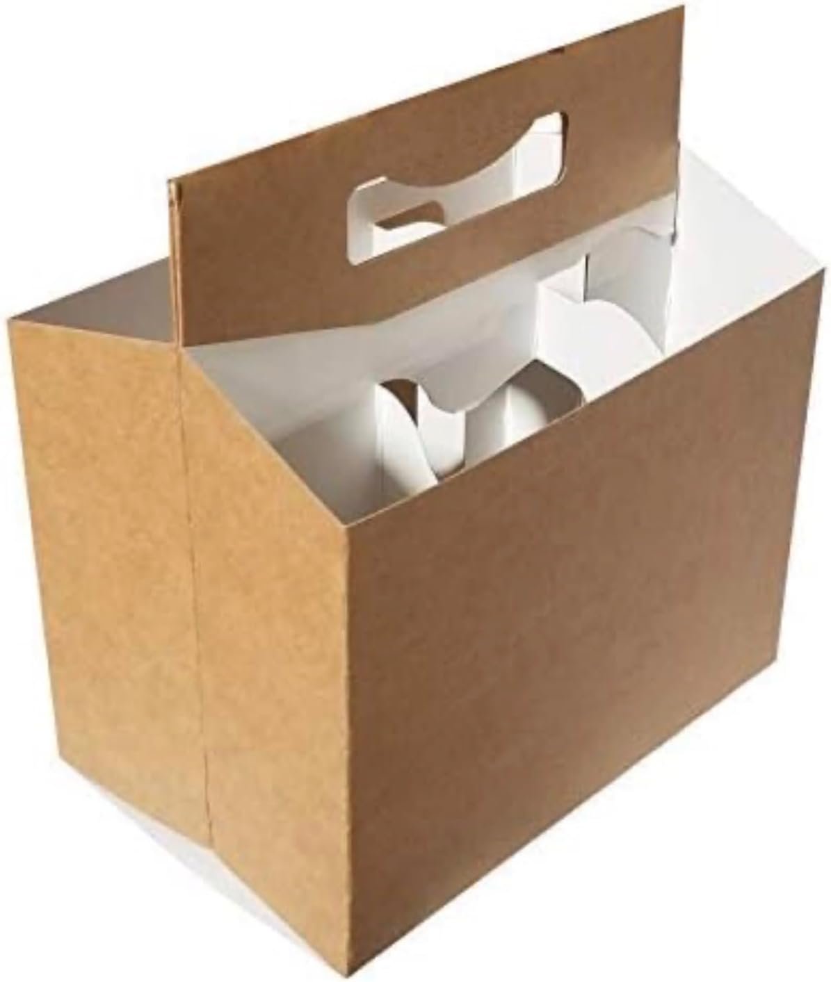 Logo Personalizzato Porta 6 Bottiglie Cartone Kraft (50 pz) Marchio Bianco per Bottiglie 12 oz Fornitore Spedizione Rapida Stessa Giornata