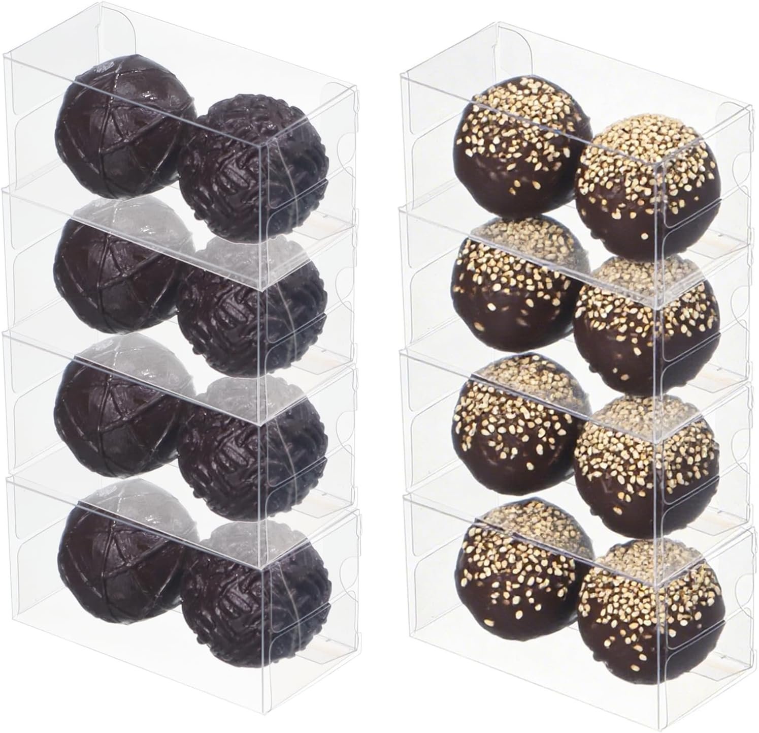 Produttore Scatole Trasparenti Piccole con Logo Personalizzato (3.1 x 1.5 x 1.5 pollici 45 Pz) per 2 Tartufi Bomboniere Matrimonio Festa Regali Marchio Bianco Produttore Scatole Trasparenti Piccole con Logo Personalizzato (3.1 x 1.5 x 1.5 pollici 45 Pz) per 2 Tartufi Bomboniere Matrimonio Festa Regali Marchio Bianco
