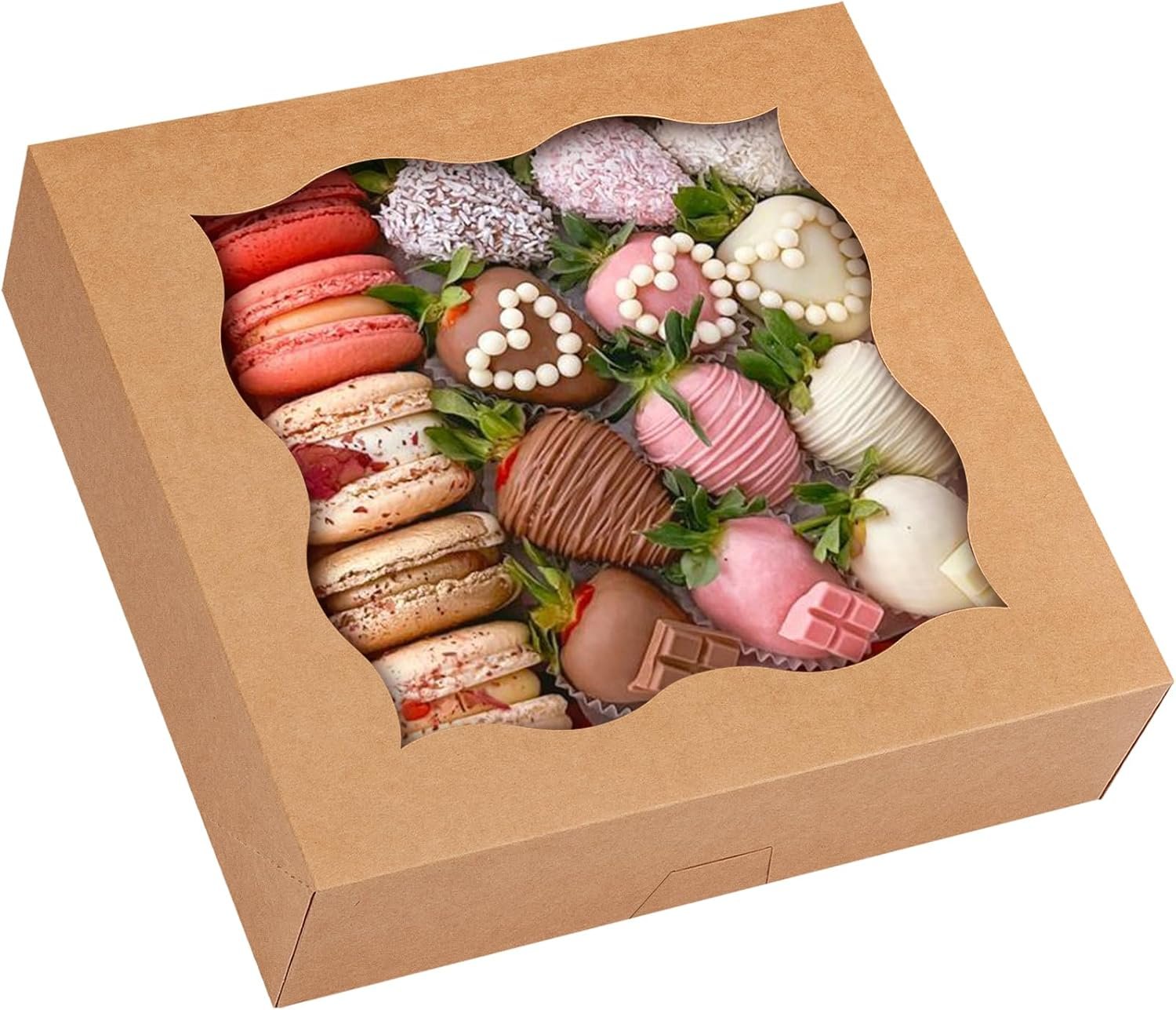 Produttore di Scatole per Torte 25 pz 12x12x3 Inch Auto-Popup Marrone con Finestra con Logo Personalizzato per Crostate Biscotti Torte Dolcetti Dessert Donuts Muffins Marchio Bianco Produttore di Scatole per Torte 25 pz 12x12x3 Inch Auto-Popup Marrone con Finestra con Logo Personalizzato per Crostate Biscotti Torte Dolcetti Dessert Donuts Muffins Marchio Bianco